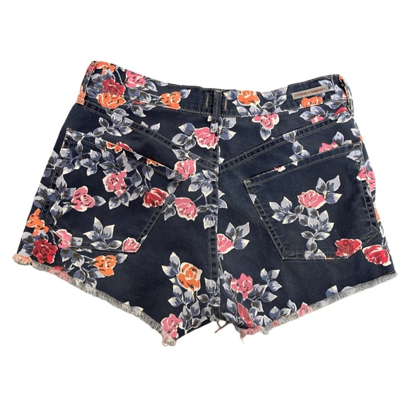CITIZENS OF HUMANITY FLORAL HIGH RISE CUT-OFF SIZE 28 DENIM SHORTS FESTIVAL BOHO - Picture 6 of 15
